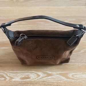 Coach Dark Brown Suede small handbag